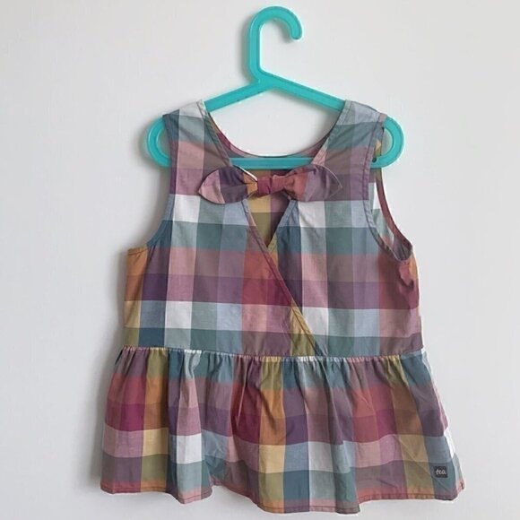 NWT Tea Collection Tiered Tie Back Girl Top, 14 Years - Picture 2 of 11